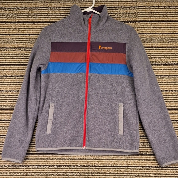 cotopaxi Jackets & Blazers - COTOPAXI Teca Grey Striped Fleece Polyester Small Womens Full Zip Casual Jacket